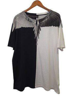 Marcelo Burlon County of Milan Wings Black & White Colorblock Men's T-Shirt XL